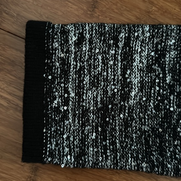 🌟FREE🌟Kasper Black/Gray Sparkle Knit Tweed Contrast Trim Cardigan Women’s Size S - Picture 5 of 5